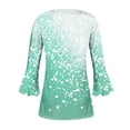 thumbnail image 4 of Women Spring Tops Womens Tops Plus Size Tall Women's 3/4 Sleeve T Shirts Womens Blouses Spring New Arrivals Gifts, 4 of 5
