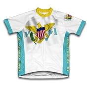 Virgin Islands - US Flag Short Sleeve Cycling Jersey  for Men - Size L