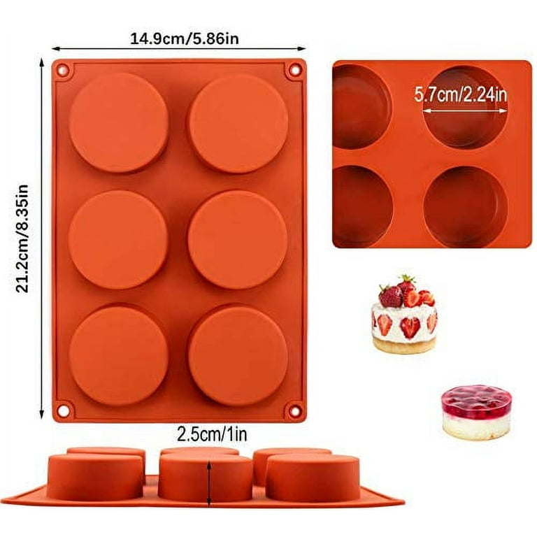 6 Cavities Round Cylinder Silicone Mold For Chocolate Covered Oreo