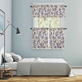 thumbnail image 5 of Vintage Purple Flower Kitchen Curtains Sets for Windows 36 Inch Length, Farmhouse Botanical Floral Retro Rod Pocket Window Treatments Tier Curtains and Valances Set for Bedroom/Bathroom, 5 of 8