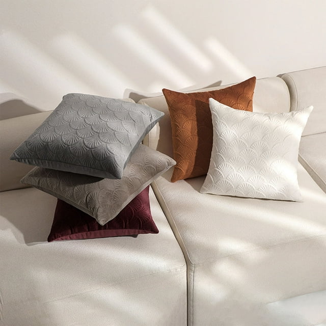 Iumwxz Pillow Covers Silk Pillow Cases New Velvet Retro Embossed Pillow Double-Sided Different Pattern Cushion Cushion Cover Chair Cushion Orange Nylon Rollbacks On Essentials