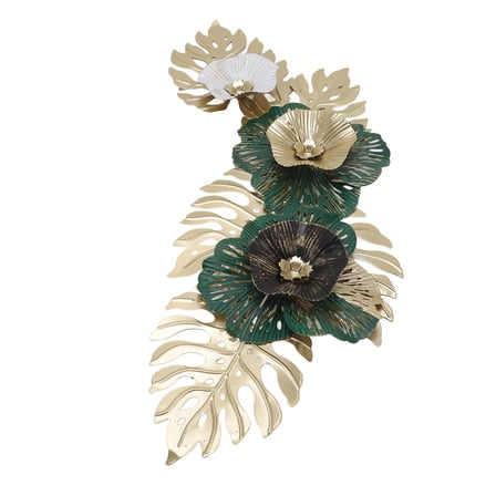 3D Metal Wall Decor Leaves, Modern Iron Wall Art Creative Handmade, Hanging Artwork Wall Decoration for Living Room Bedroom Hotel Office