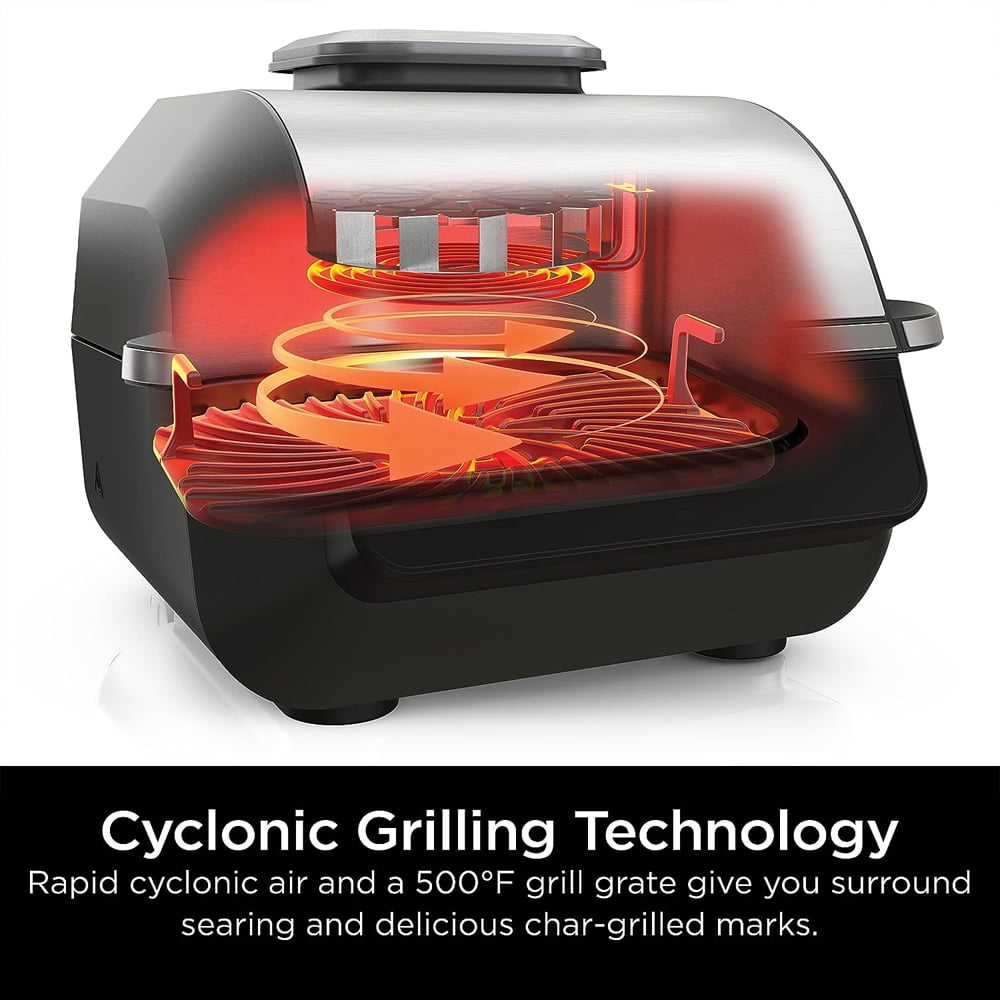 Restored Ninja EG201 Foodi 6-in-1 Indoor Grill and 4-Quart Air Fryer (Refurbished)