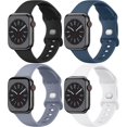thumbnail image 1 of 4 bandas de silicona líquida compatibles con Apple Watch Band 49/46/ 41/ 45/ 38/ 42/ 40/ 44mm Mujeres Hombres, correas de repuesto suaves compatibles con iWatch Ultra 2Series 10 9 8 7 SE 6 5 4 3 2 1, 1 of 13
