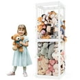thumbnail image 1 of Gymax 300L Large Stuffed Animal Storage Space-saving Toy Storage Organizer w/Open Top White, 1 of 10