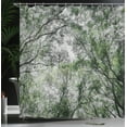 thumbnail image 4 of Ambesonne Scenery Shower Curtain, Spring Season Jungle, 69"Wx75"L, Green, 4 of 5