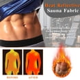 thumbnail image 2 of Kiwi Rata Sauna Shirt for Men Sweat Sauna Suit for Gym Exercise Compression Shirt Workout Shapewear, 2 of 6