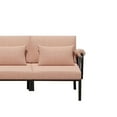 thumbnail image 6 of Acme Rajni Patio-Cushion for Wedge, Pink Fabric & Black Finish, 6 of 7