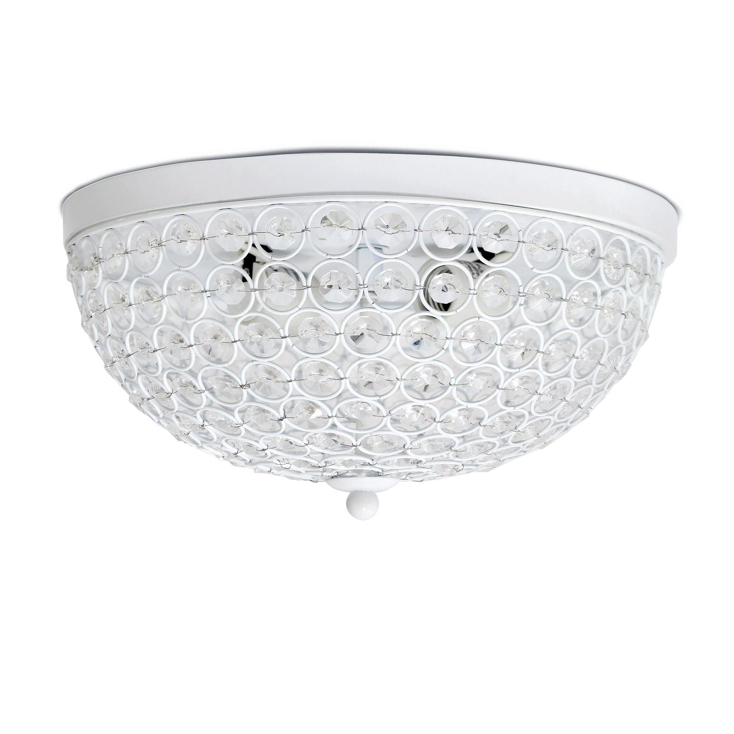 Elegant Designs Plafonnier à 2 ampoules en cristal Elipse