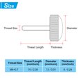 thumbnail image 2 of Uxcell M4x10mm Knurled Thumb Screws Clamping Screws Knobs Grip Bolts Fasteners for Furniture Hardware White 30 Pack, 2 of 5