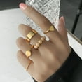 thumbnail image 2 of Retro Butterfly Ring Set: 3-Piece Bohemian Alloy Women's Rings with Animal, Metal, Bow, and Butterfly Elements, 2 of 4