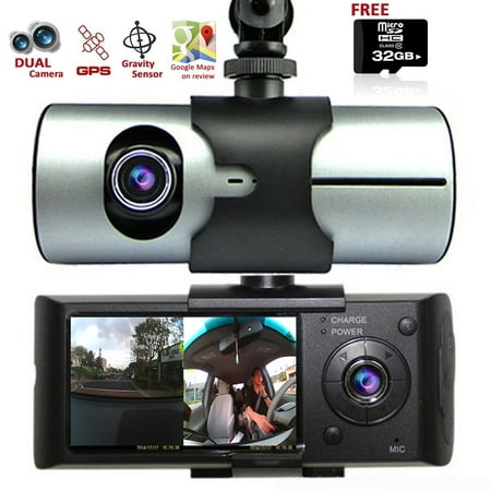 Indigi® XR300 DashCam Car DVR w/ [Front+Rear Cameras] + 2.7
