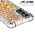 thumbnail image 3 of Funda para Samsung Galaxy S21 5G con Brillo Líquido Flotante, Purpurina, Parachoques y Anillo Giratorio Soporte, 3 of 5