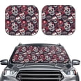 thumbnail image 2 of Haiem Rose Flowers Car Windshield Sun Shade (2 Pieces) Foldable Windshield Sun Shade Car Accessories for Truck SUV Pickup-Large, 2 of 7
