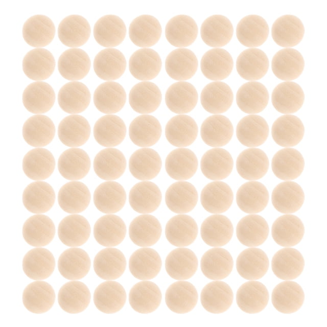 100 cuentas de madera sin terminar, medias bolas de madera, bolas de madera sin terminar para manualidades