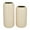 Cream Solid Round S/2 13", 11"H, variant on DecMode 13", 11"H Cream Metal Vase, Set of 2