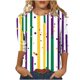 thumbnail image 3 of TaTaai Carnival Women's Casual Print Round Neck 3/4 Sleeve T-Shirt Loose Top Gift, 3 of 5