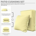 thumbnail image 5 of Kimunuk Outdoor Seat Cushion Set, 24" X 24" X 4" Water-Resistant & Fade-Resistant Patio Furniture Replacement Cushions with Handle and Straps for Sofa Chair, Light Yellow, 5 of 7