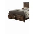 thumbnail image 5 of Queen Size Storage Bed Frame with Drawers, Oak Finish Platform Bed with Underbed Storage, No Box Spring Needed, High Weight Capacity, 5 of 6