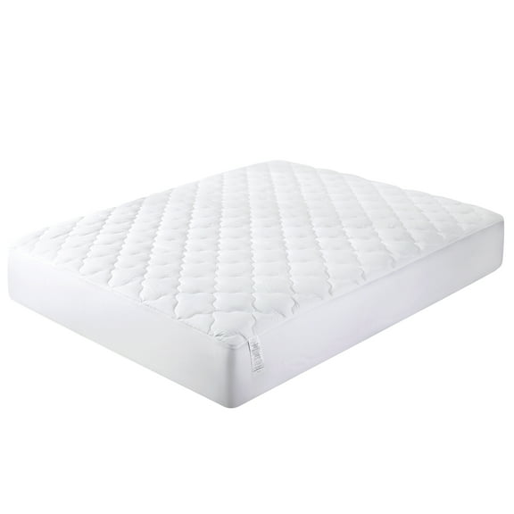 Peace Nest White Quilted Down Alternative Mattress Pad, Cotton Cover, Full