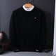 thumbnail image 1 of Suéter de lana para hombre, ropa de otoño e invierno, suéter de cachemira de visón, jersey de punto de grano de arroz de color sólido, talla grande, holgado, informal, 1 of 5