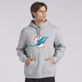 thumbnail image 4 of Men's Fanatics  Heather Gray Miami Dolphins Legacy Fleece Pullover Hoodie, 4 of 7