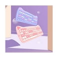 thumbnail image 4 of Wireless Keyboard Set Ergonomics Quick Response 2.4G Cut Cartoon Cat Computer Keyboard Mouse Comb Set for Laptop - Light Beige, 4 of 5