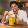 thumbnail image 5 of Funny Trash Can Shaped Coffee Mug Ceramic Recycling Bin Cup with Lid ,Novelty Desk Mug for Office Coworkers Home Kitchen, Quirky Conversation Starter Gift for Coffee Tea Hot Cocoa, 5 of 9