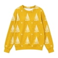 thumbnail image 3 of Christmas Boys Girls Sweater Kids Crewneck Long Sleeve Pullover Knit Tops,Relaxed Warm For Festival School Wear,Yellow,7-8 Years, 3 of 6