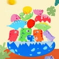 thumbnail image 2 of kusrkot Cartoon Stacking Toys Motor Skills Educational Table Game Kids Wooden Blocks, 2 of 7