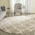 thumbnail image 2 of SAFAVIEH Montreal Lennart Geometric Quatrefoils Shag Area Rug, Beige/Ivory, 6'7" x 9'6", 2 of 10