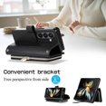 thumbnail image 5 of Zipper Wallet Leather Case For Samsung Galaxy Z Fold5, 5 of 5