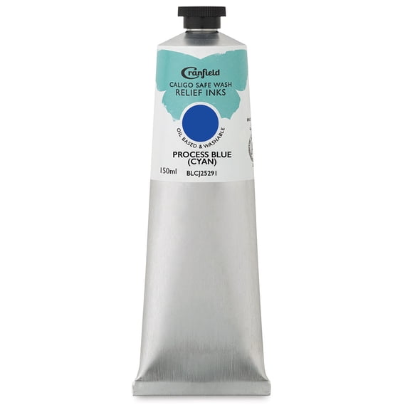 Cranfield Caligo Safe Wash Relief Ink - Process Blue (Cyan), 150 ml