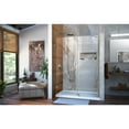 thumbnail image 5 of DreamLine Unidoor 54-55 in. W x 72 in. H Frameless Hinged Shower Door with Support Arm in Brushed Nickel, 5 of 13