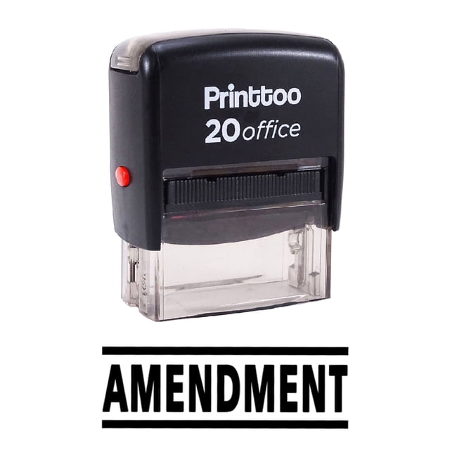 Printtoo Rubber Stamp AMENDMENT Self Inking Office Stationary Stamp-Black