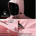 thumbnail image 5 of Omewoold Women Lightweight Jackets Waterproof Hooded Raincoat Packable Atheletic Jacket Hiking Windbreaker Rain Jacket With Pockets, Pink M, 5 of 11