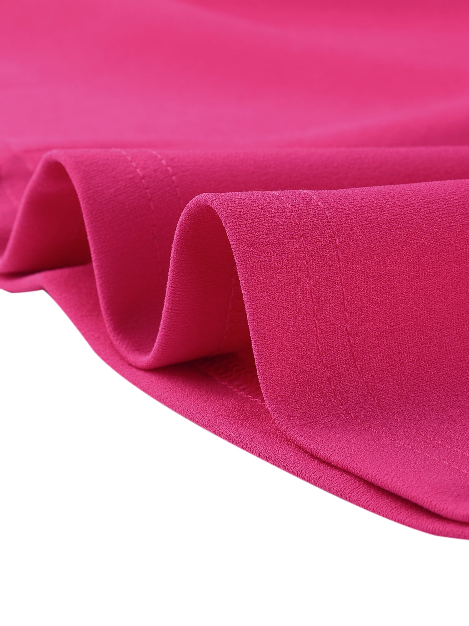 DARING DIVA Puff Sleeve Elegant Ruffle Peplum Blouse M Hot Pink