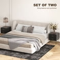 thumbnail image 4 of HOMCOM Ensemble de 2 Tables de Chevet avec Tiroirs pour Chambre Noir, 4 of 10