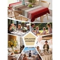 thumbnail image 5 of Red Pink Table Cloth, Farmhouse Wood Grain Vintage Brown Striped Waterproof Tablecloth for Rectangle Tables, Reusable Washable Fabric Table Cover for Restaurant Kitchen Dining Tables 60"x102", 5 of 6