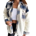 thumbnail image 4 of Abrigo informal para mujer poliéster con botones de abrigo a cuadros de moda para dama para oficina ANGGREK Otros, 4 of 5