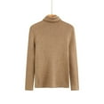 thumbnail image 3 of Lumtrix Women's Long Sleeve Turtleneck Shirts Casual Ribbed Basic Tee Slim Soft Tops 2026 Fall Going Out Clothes Casual Pullover Camel M, 3 of 3