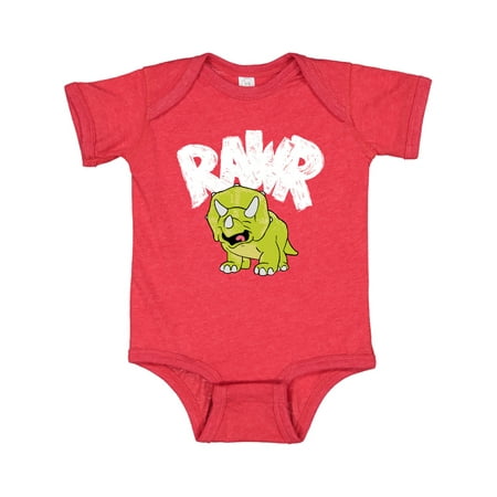 

Inktastic Lil Green Triceratops Rawr! Gift Baby Boy or Baby Girl Bodysuit