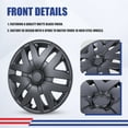 thumbnail image 2 of 4 Pack 16 inch Steel Wheel Hubcaps for 2004-2010 Toyota Sienna,Wheel Rim Cover,Snap-On Installation,PP,Black Matte, 2 of 8