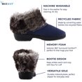 thumbnail image 5 of isotoner Women's Recycled Microsuede Mallory Boot Slipper, with Memory Foam, Black, 8.5-9 - 8229, 5 of 5