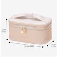 thumbnail image 3 of Bolsas de maquillaje de doble capa, bolsa organizadora de cosméticos con nudo de lazo para mujeres, regalos de vacaciones, 3 of 3