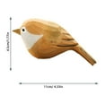 Liuanngg Desktop Ornament Bird Figurine Small Wood Bird Statue Art