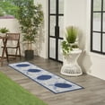 thumbnail image 4 of Nourison Aloha Indoor/Outdoor Navy Blue 2' x 6' Area Rug (2x6), 4 of 8