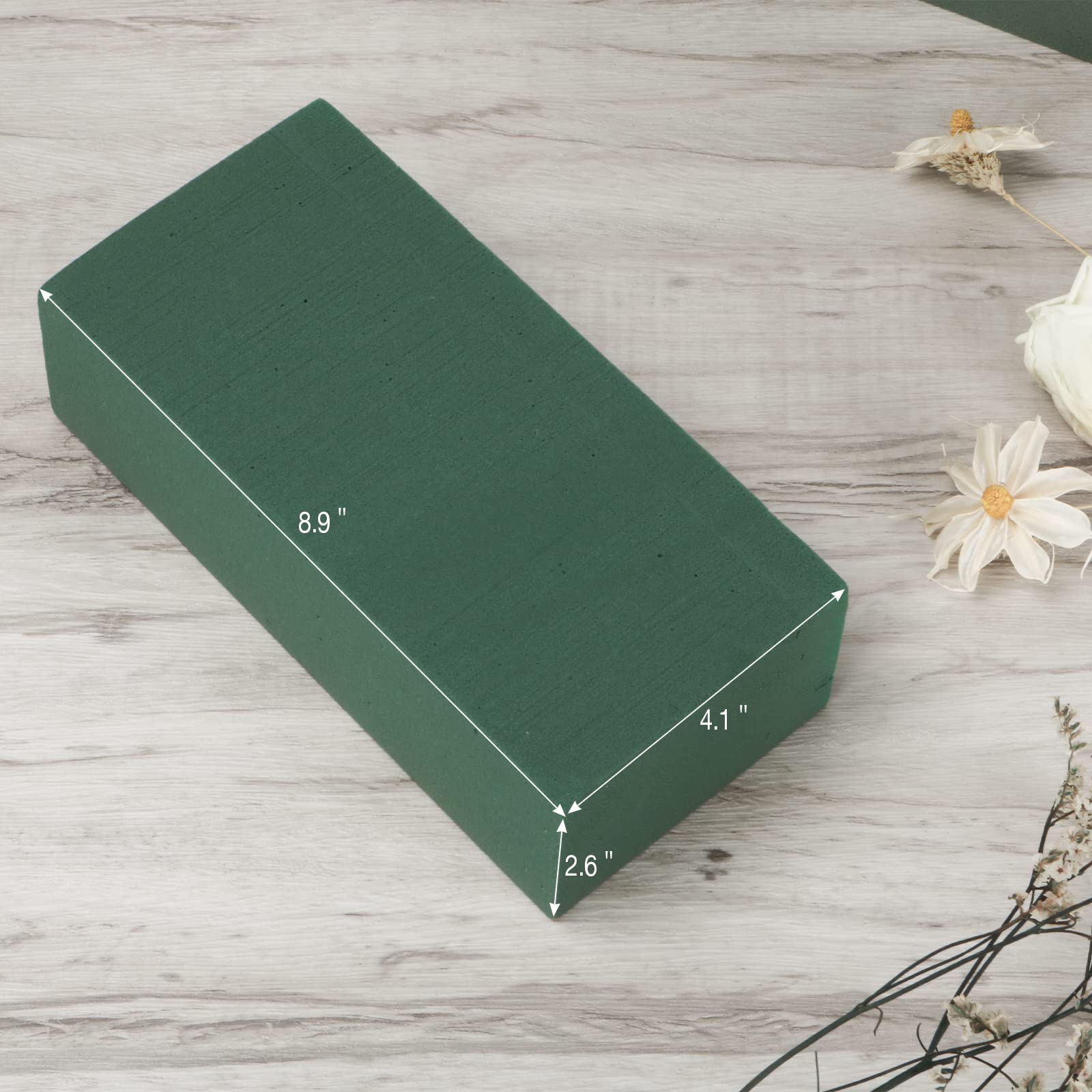 8 Pack Floral Foam Blocks for Fresh and Artificial Flowers, Wet Green Florist Bricks Arrangement Supplies