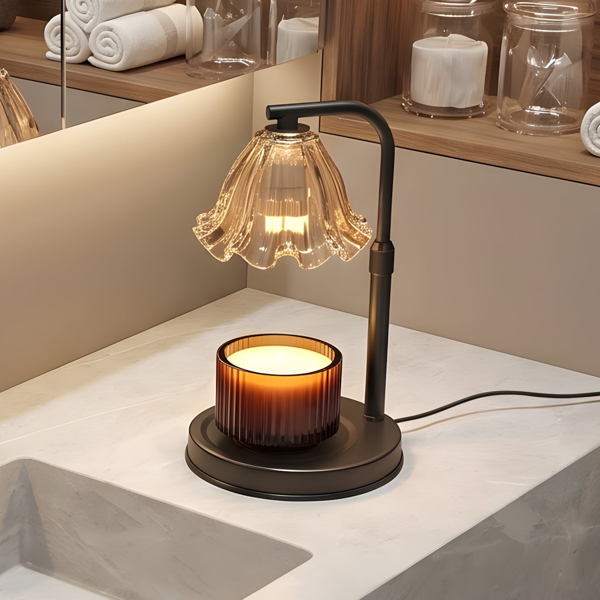 Flower Candle Warmer Lamp with Timer Dimmer, Height Adjustable Candle Lamp, Birthday Gifts for Women, House Warming Gifts New Home Decor, Daffodil Wax Melts Warmer Flower Candle Warmer Lamp with Timer Dimmer, Height Adjustable Candle Lamp, Birthday Gifts for Women, House Warming Gifts New Home Decor, Daffodil Wax Melts Warmer - Image 4