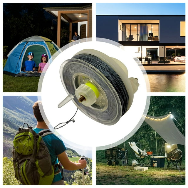 Fil d'Alarme de Déplacement Perimeter avec Enrouleur Réutilisable, Système d'Avertissement Précoce pour le Camping, la Randonnée et l'Équipement de Plein Air